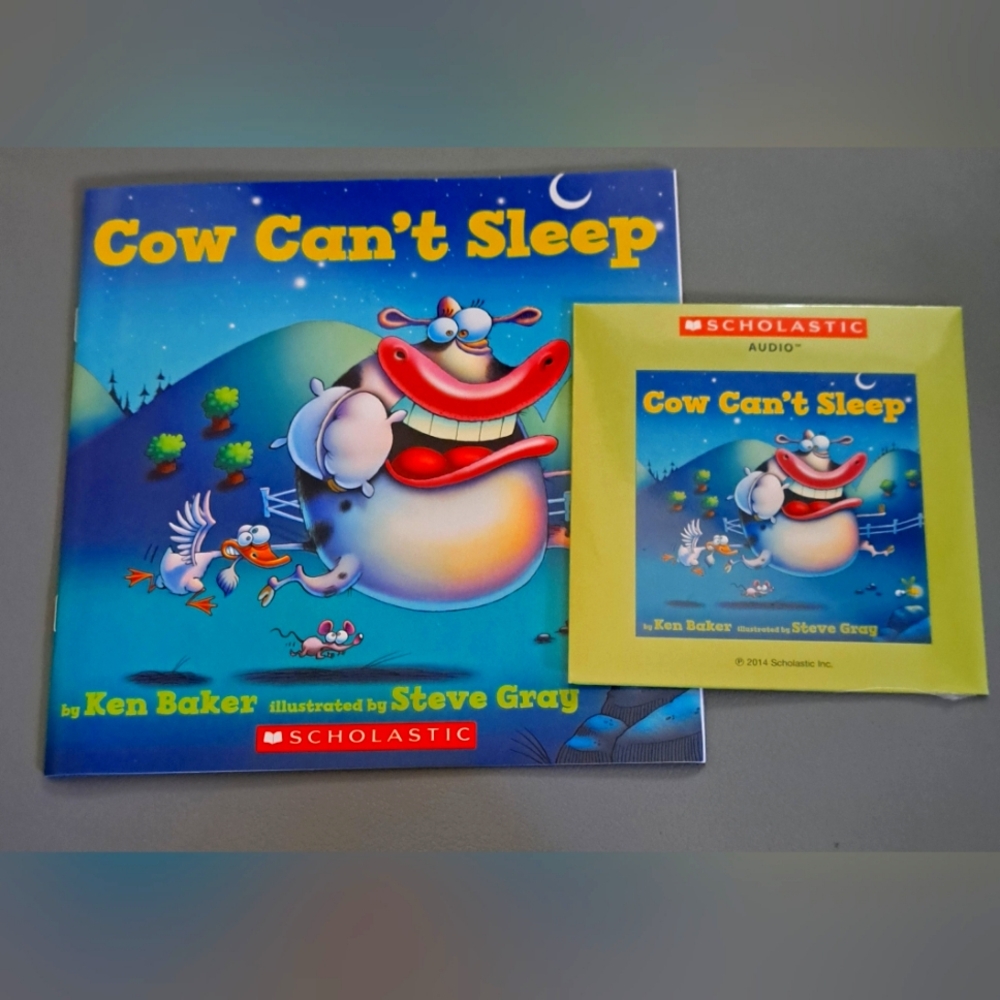 New Scholastic 'Cow Can't Sleep' Book and CD Set
